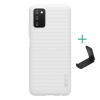 Nillkin SUPER FROSTED műanyag telefonvédő (gumírozott, érdes felület + asztali tartó) FEHÉR [Samsung Galaxy A03s (SM-A037F)] (5996591113968)