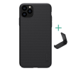Nillkin SUPER FROSTED műanyag telefonvédő (gumírozott, érdes felület + asztali tartó) FEKETE [Apple iPhone 11 Pro Max] (5996457904600)