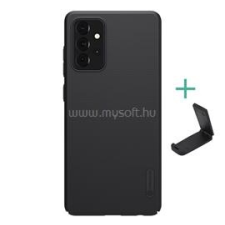 Nillkin SUPER FROSTED műanyag telefonvédő (gumírozott, érdes felület + asztali tartó) FEKETE (GP-104656) tok és táska