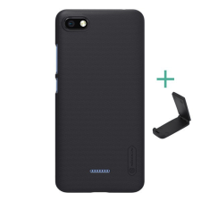 Nillkin SUPER FROSTED műanyag telefonvédő (gumírozott, érdes felület + asztali tartó) FEKETE [Xiaomi Redmi 6A] tok és táska