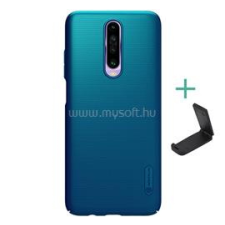 Nillkin SUPER FROSTED műanyag telefonvédő (gumírozott, érdes felület + asztali tartó) SÖTÉTKÉK (GP-93461) tok és táska