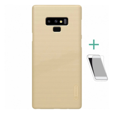 Nillkin SUPER FROSTED műanyag telefonvédő (gumírozott, érdes felület + képernyővédő fólia) ARANY tok és táska