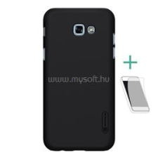 Nillkin SUPER FROSTED műanyag telefonvédő (gumírozott, érdes felület + képernyővédő fólia) FEKETE (GP-68615) tok és táska