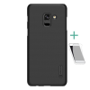 Nillkin SUPER FROSTED műanyag telefonvédő (gumírozott, érdes felület + képernyővédő fólia) FEKETE [Samsung Galaxy A8 Plus (2018) SM-A730F] (5996457742691)