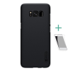 Nillkin SUPER FROSTED műanyag telefonvédő (gumírozott, érdes felület + képernyővédő fólia) FEKETE [Samsung Galaxy S8 Plus (SM-G955)] (5996457692804)