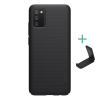Nillkin Super Frosted Samsung Galaxy A02s (SM-A025F) műanyag védő (gumírozott, érdes felület + asztali tartó) fekete