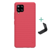 Nillkin Super Frosted Samsung Galaxy A42 (SM-A425F) műanyag védő (gumírozott, érdes felület + asztali tartó) piros