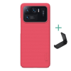 Nillkin Super Frosted Xiaomi Mi 11 Ultra 5G műanyag telefonvédő (gumírozott, érdes felület + asztali tartó) piros