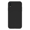 Nillkin SYNTHETIC FIBER műanyag telefonvédő (környezetbarát, karbon minta) FEKETE [Apple iPhone XR 6.1] (5996457808809)