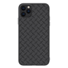 Nillkin SYNTHETIC FIBER PLAID műanyag telefonvédő (gumírozott, környezetbarát, 3D, csíkos minta) FEKETE Apple iPhone 11 Pro