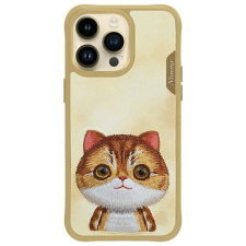Nimmy Big Eyed Pet 2.0 Cat tok iPhone 15 Pro - bézs tok és táska