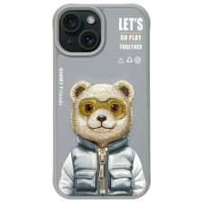Nimmy Cool&amp;Cute 2.0 Bear tok iPhone 15 - szürke tok és táska