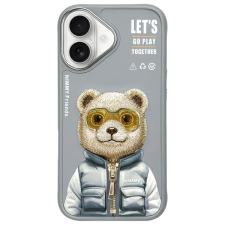 Nimmy Cool&amp;Cute 2.0 Bear tok iPhone 16 - szürke tok és táska