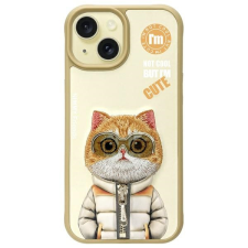 Nimmy Cool&amp;Cute 2.0 Cat tok iPhone 15 - bézs tok és táska