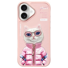 Nimmy Cool&amp;Cute 2.0 Cat tok iPhone 16 - rózsaszín tok és táska