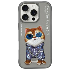 Nimmy Glasses Cool Cat tok iPhone 16 Pro - szürke tok és táska