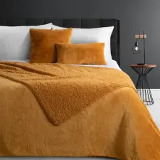  Nina szőrme hatású ágytakaró Mézsárga 220x240 cm lakástextília