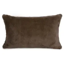  Nina szőrme hatású párnahuzat Sötétbarna 30x50 cm lakástextília