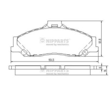 NIPPARTS fékbetétkészlet, tárcsafék Nipparts J3603053 autóalkatrész
