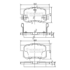 NIPPARTS fékbetétkészlet, tárcsafék Nipparts J3614008