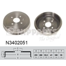 NIPPARTS fékdob N3402051 autóalkatrész