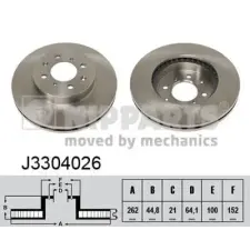 NIPPARTS féktárcsa J3304026 autóalkatrész
