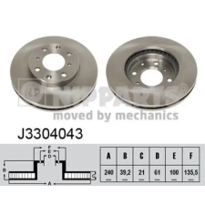 NIPPARTS féktárcsa J3304043 autóalkatrész