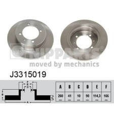 NIPPARTS féktárcsa J3315019 autóalkatrész