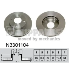NIPPARTS féktárcsa N3301104 autóalkatrész