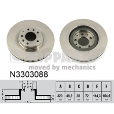 NIPPARTS féktárcsa N3303088 autóalkatrész