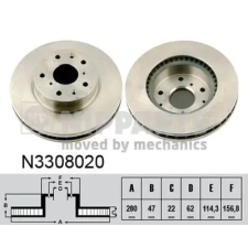 NIPPARTS féktárcsa N3308020 autóalkatrész