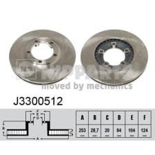 NIPPARTS féktárcsa Nipparts J3300512 féktárcsa