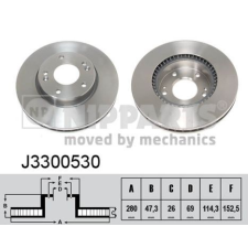 NIPPARTS féktárcsa Nipparts J3300530 féktárcsa