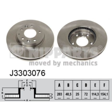 NIPPARTS féktárcsa Nipparts J3303076 féktárcsa