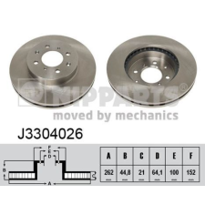 NIPPARTS féktárcsa Nipparts J3304026 féktárcsa