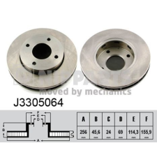 NIPPARTS féktárcsa Nipparts J3305064 féktárcsa