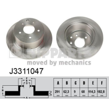 NIPPARTS féktárcsa Nipparts J3311047 féktárcsa