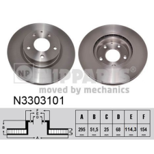 NIPPARTS féktárcsa Nipparts N3303101 féktárcsa