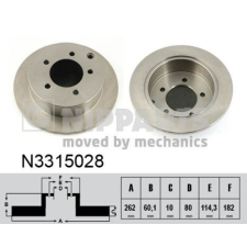 NIPPARTS féktárcsa Nipparts N3315028 féktárcsa