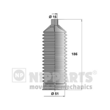 NIPPARTS gumiharang készlet, kormányzás Nipparts J2840506 autóalkatrész