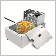 NIRVA 6L Ipari fritőz – Rozsdamentes Acél, Levehető Tartállyal XE1375490 fritőz