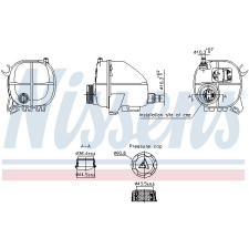 Nissens kiegyenlítőtartály, hűtőfolyadék NISSENS 996357 autóalkatrész