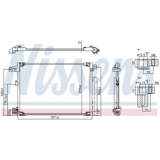 Nissens kondenzátor, klíma NISSENS 941001 autóalkatrész