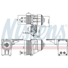 Nissens Olajhűtő, motorolaj 91328 autóalkatrész