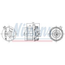 Nissens Utastér-ventilátor NISSENS 87619 autóalkatrész