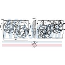 Nissens ventilátor, motorhűtés NISSENS 850001 autóalkatrész