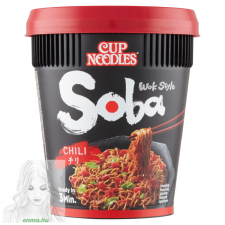  Nissin Soba Cup sült tészta 92 g chili szószos alapvető élelmiszer