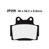Nissin utcai fél-fémes fékbetétek - 2P-209NS