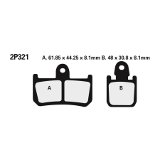 Nissin utcai/terepjáró szinterelt fékbetétek - 2P-321ST egyéb motorkerékpár alkatrész