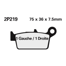 Nissin utcai/terepjáró szinterelt fém fékbetétek - 2P-219ST-MX egyéb motorkerékpár alkatrész